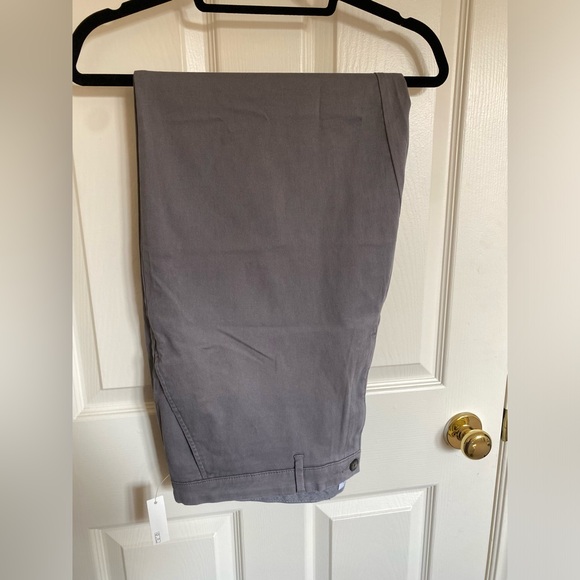 Classic Fit Flat Front Chino Pant in Grey - Picture 16 of 16